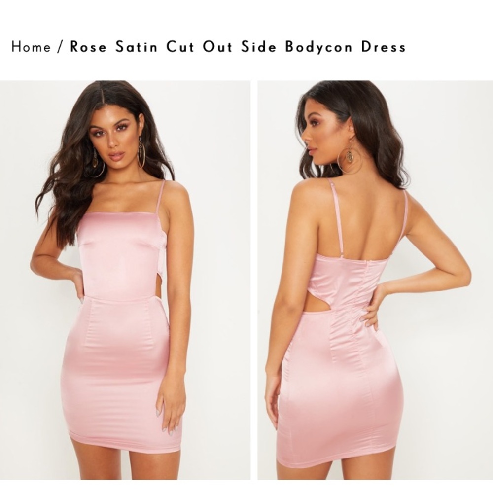 NWT PLT Satin Pink Bodycon